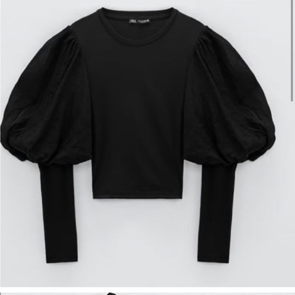 ZARA puff sleeve top - Picture 3 of 4